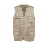 GILET POLYCOTON MULTIPOCHES DOUBLÉ WK. DESIGNED TO WORK BEIGE M - BEIGE