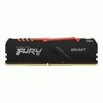 KINGSTON FURY BEAST RGB - DDR4 - MODULE - 8 GO - DIMM 288 BROCHES - 2666 MHZ / PC4-21300 - MÉMOIRE SANS TAMPON