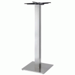 PIED TABLE TIFFANY HT 109 CM BASE COL 80X80 MM INOX SATINÉ - S-CAB