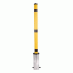 POTEAU ALUMINIUM D60 MM TÊTE CHAINE JAUNE/NOIR AMOVIBLE - CROSO