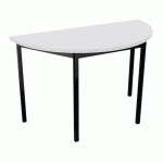 TABLE DE RÉUNION DEMI-LUNE TREFF 120 X 60 BLANC/ NOIR