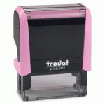 TAMPON TEXTE PERSONNALISABLE PRINTY 4912 TRODAT MONOCHROME 4 LIGNES - ROSE PASTEL