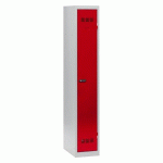 VESTIAIRE 1 COLONNE COLOR MONOBLOC INDUSTRIE PROPRE - A CODE - ROUGE