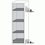 ARMOIRE SÉCURITÉ S-PHOENIX-90 S90.196.060.FDASR BLANC - ASECOS