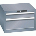 ARMOIRES À TIROIRS GRIS 564X572X383 AVEC 2 TIROIRS 75KG - LISTA