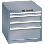 ARMOIRES À TIROIRS GRIS 564X725X533 AVEC 4 TIROIRS 75KG - LISTA