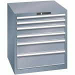 ARMOIRES À TIROIRS GRIS 717X725X800 AVEC 6 TIROIRS 75KG - LISTA