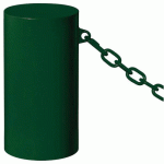 BORNE BARCELONE Ø 27 CM 1 ANNEAU - ZINC VERT 6005 - PROCITY
