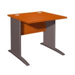BUREAU DROIT EVOLUTION - L. 80 X P. 80 CM - PLATEAU 'MERISIER' - PIEDS L 'MERISIER'.