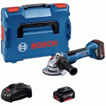 MEULEUSE SANS FIL 18V 5AH - GWS 18V-10 P PROFESSIONAL + 2 BATTERIES, CHARGEUR ET COFFRET - 06019J4101 BOSCH