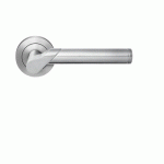 POIGNÉES DE PORTE SUR ROSACES RONDES R38 STARLIGHT - NICKEL SATINÉ - BEC-DE-CANE KARCHER DESIGN