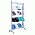 PRÉSENTOIR MOBILE PLEXIGLASS 16 DOCUMENTS JUSQU