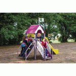 STRUCTURE FRIPOUNETTE MINI-GRIMPE - ACIER - SCELL - POLY - GRIS/PRUNE-WIKI CAT - MANUTAN COLLECTIVITÉS