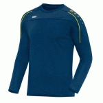 SWEAT TOP JAKO CLASSICO BLEU NUIT/CITRON