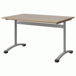 TABLE MALIBU 120X80 T5 DL STRA ALAISÉ ACACIA/GRIS 9006