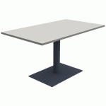 TABLE MANO 140X80 T6 STRAT ALAISÉ GRIS PERLE GRIS/NS - MOBIDECOR