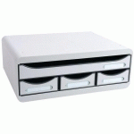 TOOLBOX MINI 4 TIROIRS GRIS LUMIÈRE - EXACOMPTA