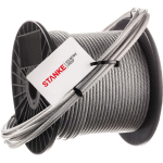 SEILWERK STANKE - 80 M CÂBLE EN ACIER INOXYDABLE EN PVC 3,5 MM 7X7 CORDAGE EN ACIER INOXYDABLE INOX V4A A4