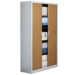 ARMOIRE MÉTAL CONFORT - A RIDEAUX - H. 198 X L. 120  CM - CORPS ALUMINIUM - RIDEAUX POIRIER