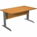 BUREAU DROIT PIEDS L MÉTAL FAST 140 CM - AULNE ANTHRACITE