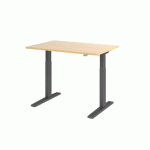 BUREAU ÉLECTRIQUE SÉRIE XMKA 120CM ÉRABLE/ANTHRA - HAMMERBACHER
