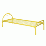 LIT ALBA MÉTAL 90X190 SOMMIER TREILLIS JAUNE - MANUTAN COLLECTIVITÉS