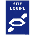 SIGNALETIQUE.BIZ FRANCE - PANNEAU SITE ÉQUIPÉ DÉFICIENCE ÉLOCUTION. SIGNALISATION HANDICAP. STICKER SITE ÉQUIPÉ MUET, PANNEAU PVC OU ALU - ALUMINIUM