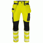 PROJOB 6571 PANTALON TECHNIQUE 37,5° EN ISO 20471 CLASSE 2 JAUNE/NOIR - TAILLE 50