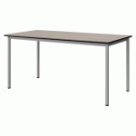 TABLE MALIBU 160X80 T6 4P STRA ANTIB ACACIA/NOIR GRIS 9006 - MANUTAN EXPERT