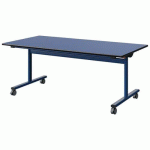 TABLE MALIBU RAB. 160X80 T4 DL ST BLEU U525/NOIR BLEU 5005