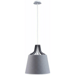 KETER LIGHTING - 735 LUCIO DOME SUSPENSION PLAFONNIER GRIS, 38CM, 1X E27