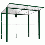 ABRI BUS MODULO 2.50 M AVEC BARDAGES LATÉRAUX - VERT 6005 - PROCITY