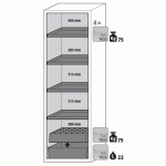 ARMOIRE SÉCURITÉ S-CLASSIC-90 S90.196.060.WDASR GRIS CLAIR