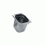 BAC GASTRO INOX 1/6 PLEIN AVEC ANSES ESCAMOTABLES - H 150 MM