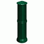 BORNE AGORA Ø 16 CM - ZINC VERT 6005 - PROCITY