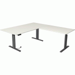 BUREAU ASSIS/DEBOUT MOVE3 L180XP80 + AJOUT 100X60CM BLANC - KERKMANN