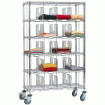 CHARIOT DE DISTRIBUTION DU LINGE INDIVIDUEL MODÈLE 20 CASIERS - MANUTAN COLLECTIVITÉS