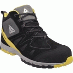 CHAUSSURES HAUTE CROUTE VELOURS S3 HRO SRC NOIR/JAUNE - T44 - DELTA PLUS