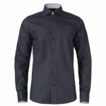 J.HARVEST & FROST YB51 TWILL CHEMISE SLIM FIT HOMMES NOIR - TAILLE S
