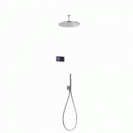 KIT DE DOUCHE THERMOSTATIQUE ÉLECTRONIQUE ET ENCASTRÉ SHOWER TECHNOLOGY AVEC CONTRÔLE ÉLECTRONIQUE COMPRIS (NOIR) - TRES 0928856