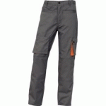 PANTALON DE TRAVAIL MACH2 EN POLYESTER COTON, GRIS ET ORANGE