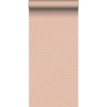 PAPIER PEINT ART DÉCO - 0,53 X 10,05 M DE ESTAHOME ROSE PÊCHE