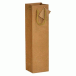 SAC BOUTEILLE KRAFT BRUN POIGNÉES CORDELIÈRES - 25 SACS