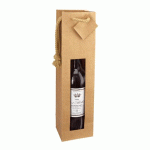 SAC BOUTEILLE KRAFT NATUREL AVEC POIGNÉES CORDELIÈRES - PAQUET DE 20