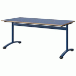 TABLE MALIBU 160X80 T5 DL STRA ALAISÉ BLEU U525/BLEU 5005