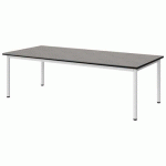 TABLE MALIBU 180X80 T2 4P STRA BÉTON F186/NOIR BLC 9016