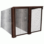 ABRI VÉLOS BERLIN COMPLÉMENTAIRE 2 PLACES PORTES PEINTES - MARRON 8017 - MANUTAN COLLECTIVITÉS