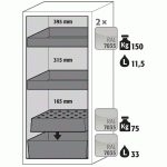 ARMOIRE SÉCURITÉ S-CLASSIC-90 S90.129.060.WDASR GRIS CLAIR - MANUTAN COLLECTIVITÉS