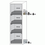 ARMOIRE SÉCURITÉ S-CLASSIC-90 S90.196.060.R GRIS CLAIR