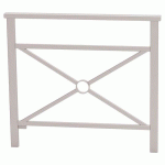BARRIÈRE VENISE 1 M STRUCTURE SIMPLE CROIX - ZINC GRIS 7044 - PROCITY